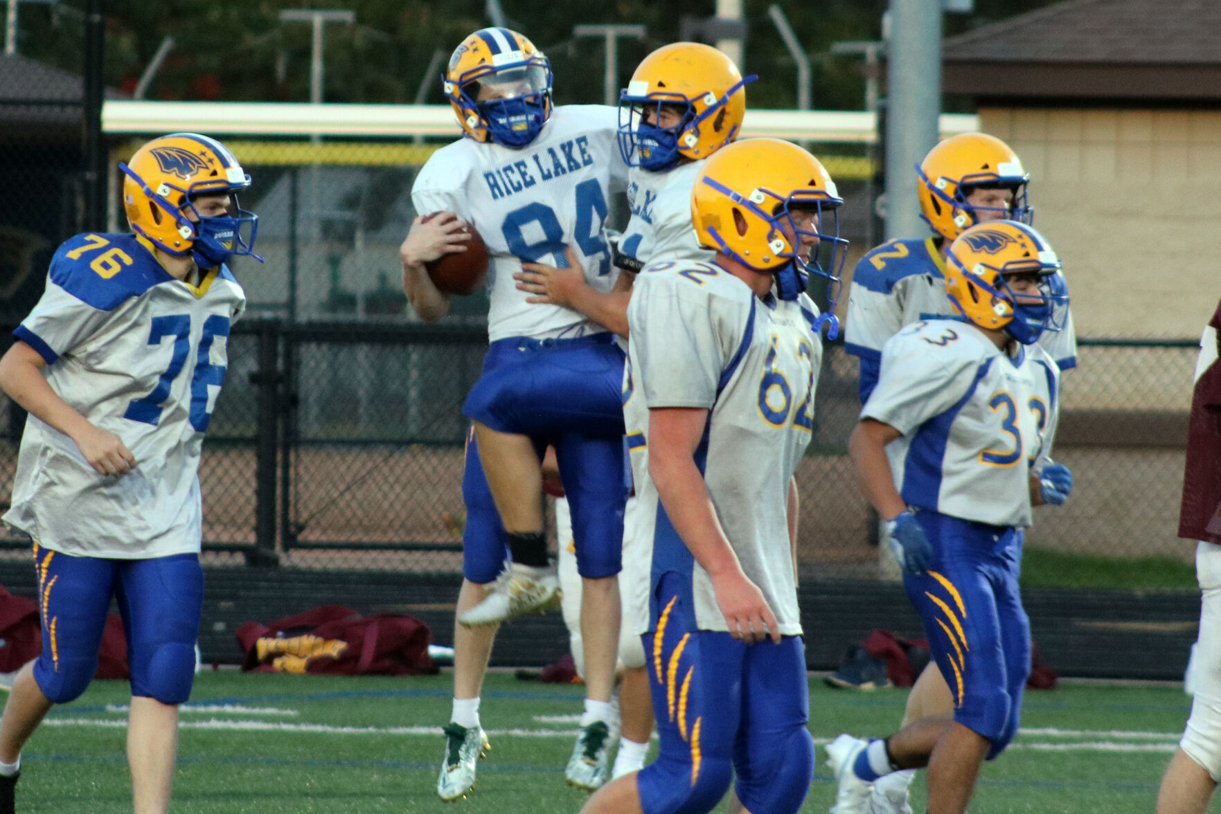Rice Lake football scrimmage vs. Menomonie 9-18-20